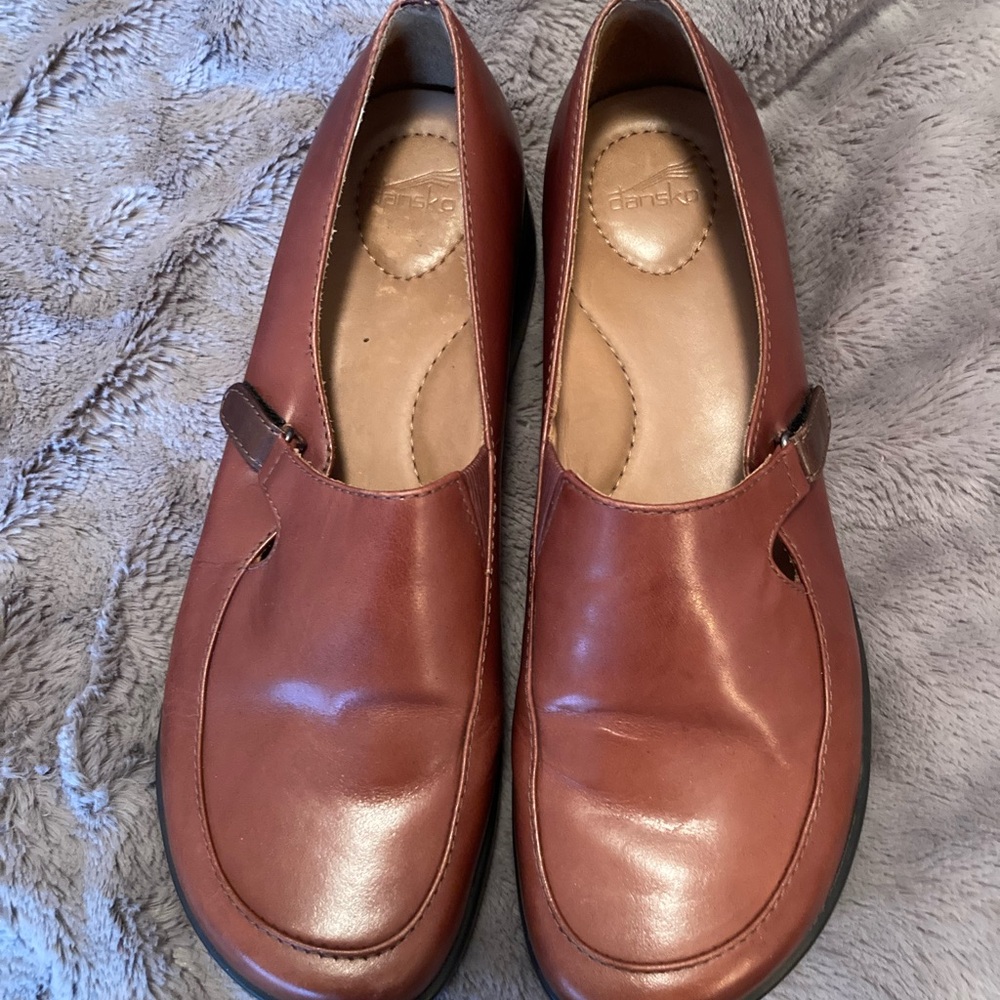 Dansko Women Darcy Shoe Size 41 10.5 Brown Leather Chunky Thick Sole Brazil - Picture 5 of 7